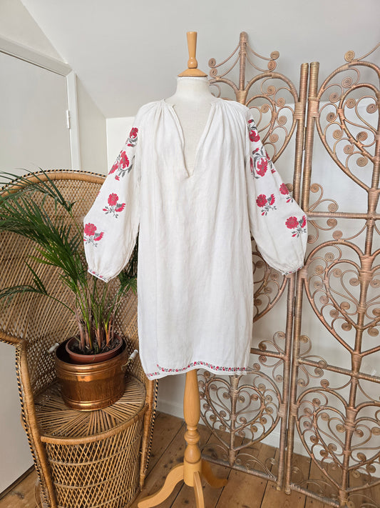 Antique Ukrainian embroidered dress