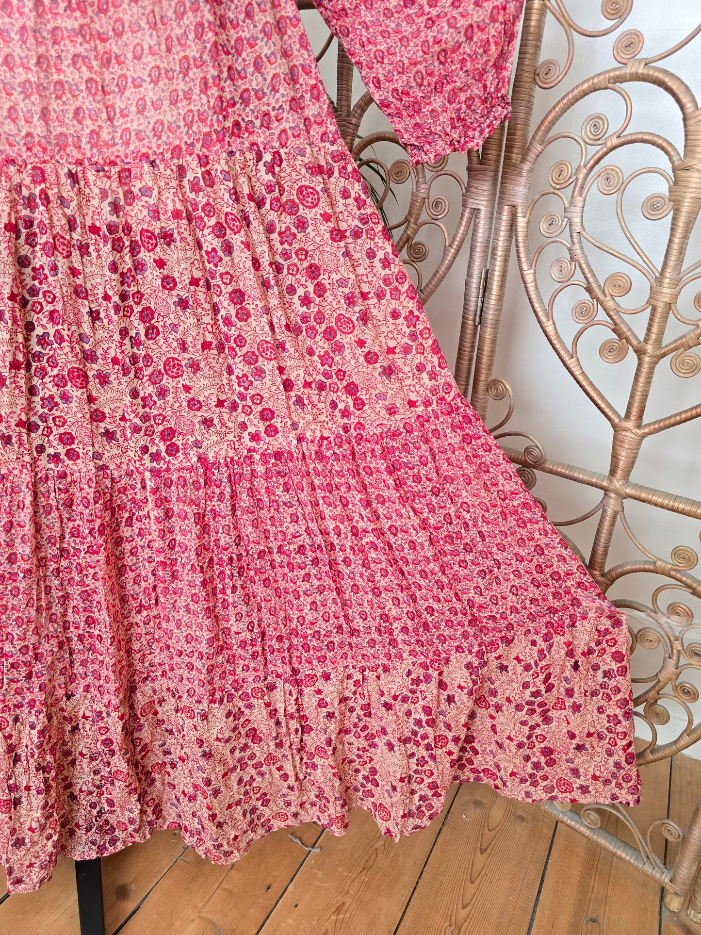 Vintage phool Indian cotton maxi dress