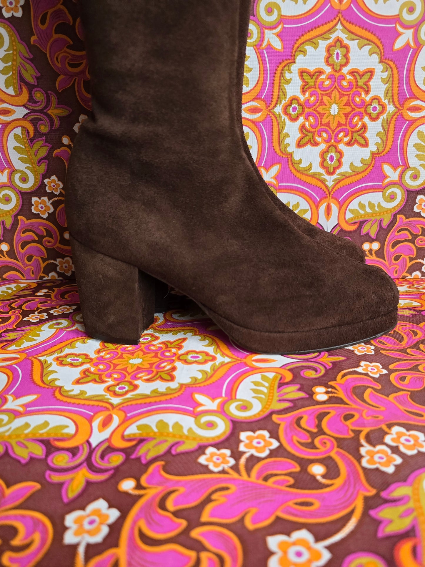 Vintage Sacha suede 70s boots size Uk 3 Eur 36 Us 5