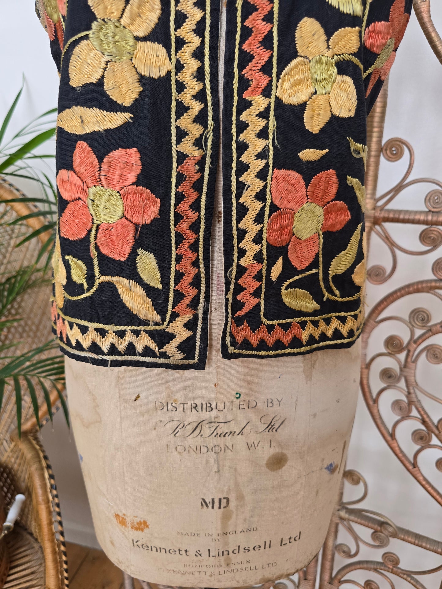 Vintage Afghan embroidered waistcoat