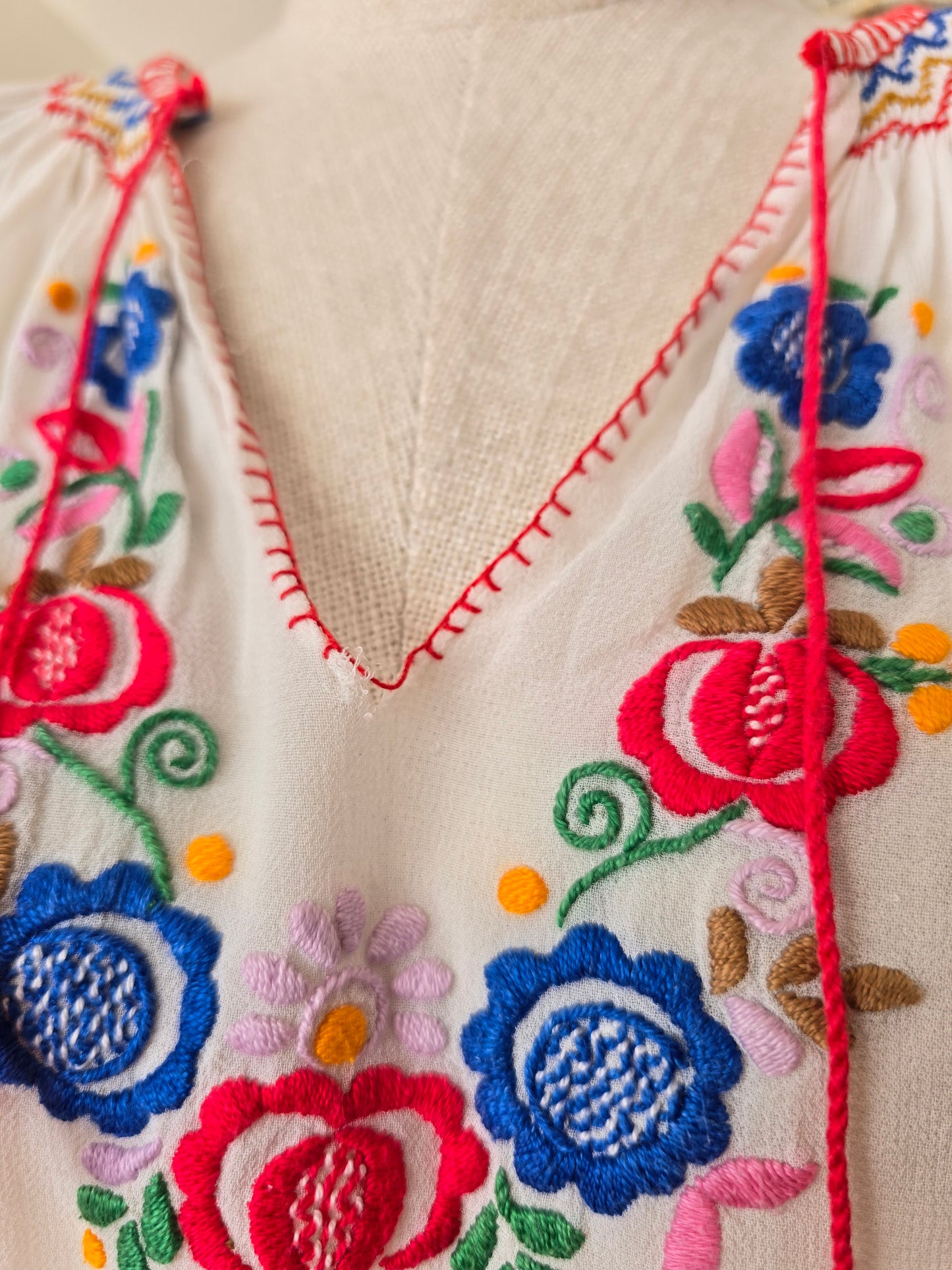 Vintage Hungarian embroidered blouse