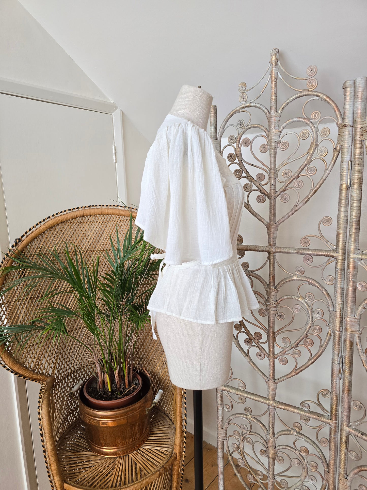 Vintage cheesecloth cotton blouse