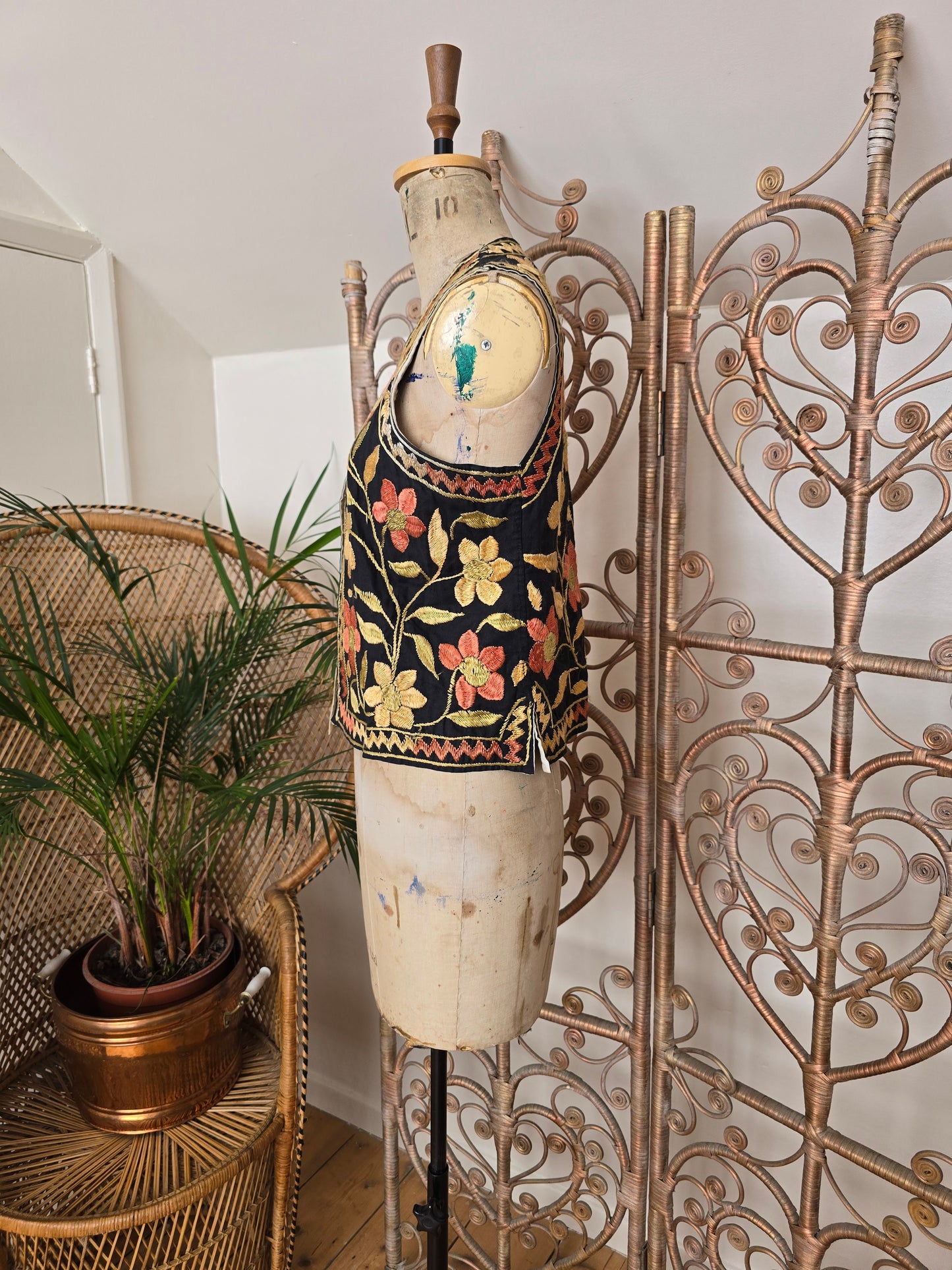 Vintage Afghan embroidered waistcoat
