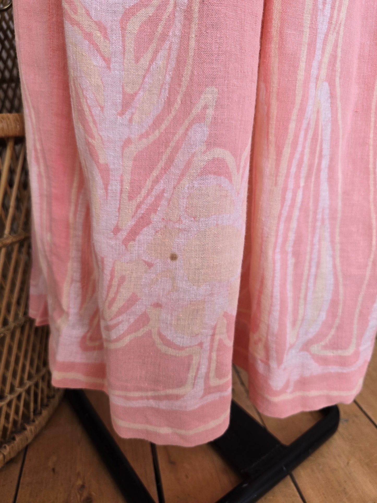 Vintage cotton smock maxi dress