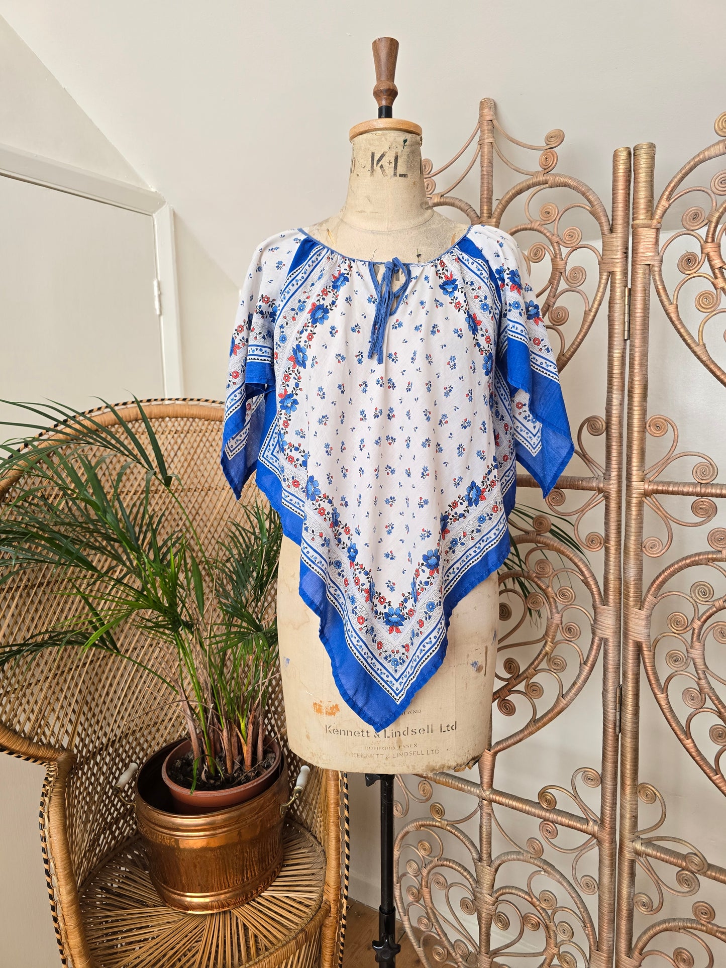 Vintage handkerchief blouse