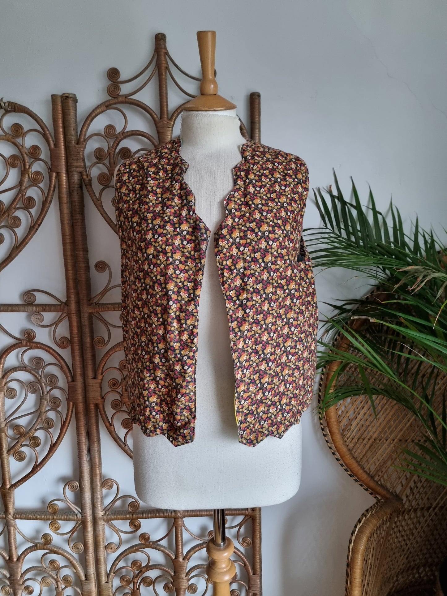 Vintage cotton patchwork waistcoat