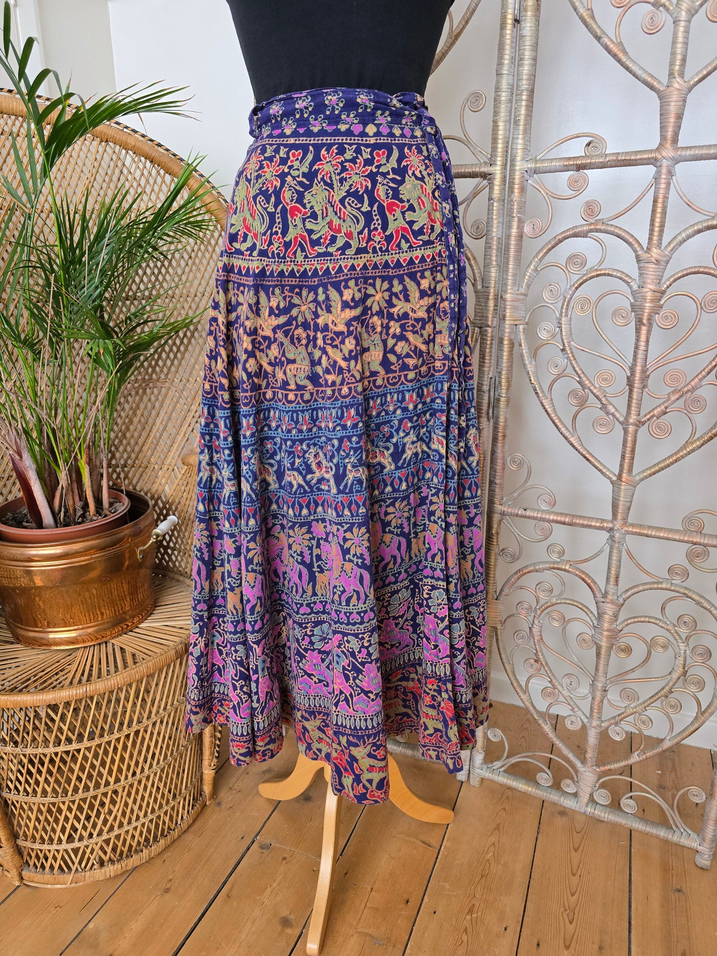 Vintage india Imports of Rhode Islands Indian maxi skirt