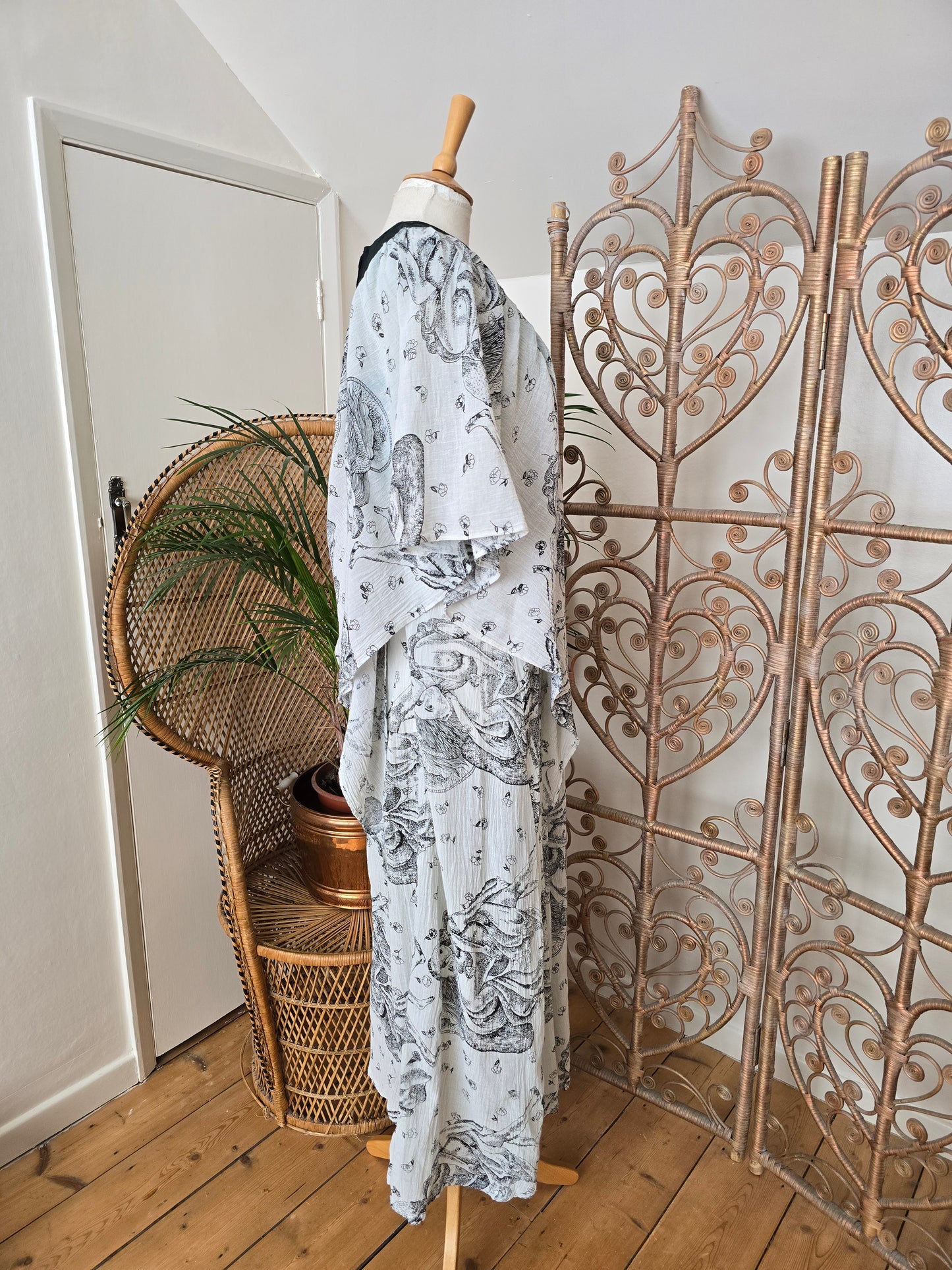 Vintage Ayesha Davar Indian cotton maxi dress