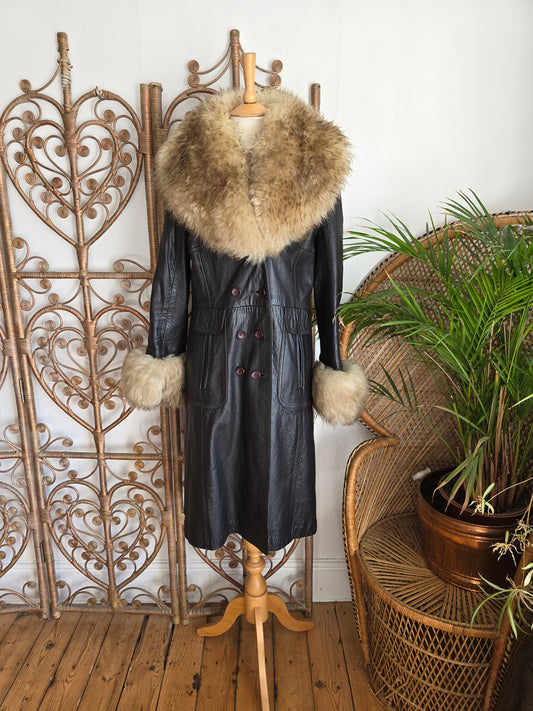 Vintage 70s leather coat