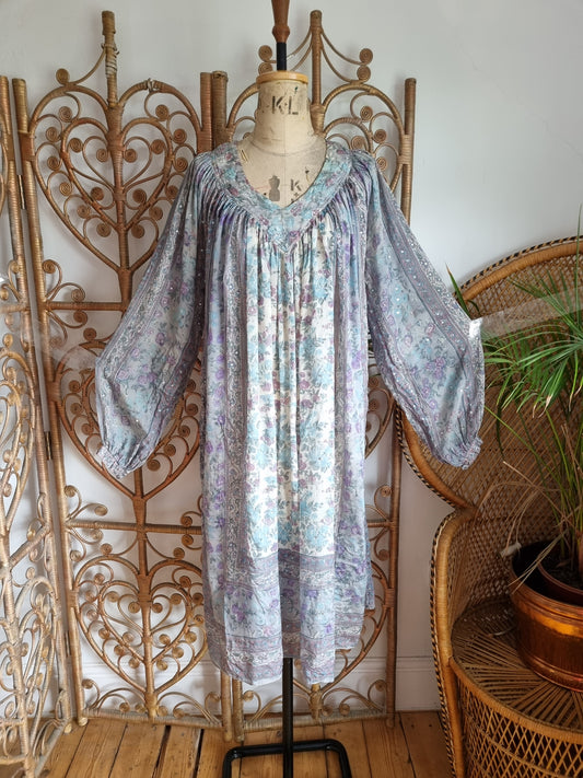 Vintage Jean Varon print by Ritu kumar silk Indian dress