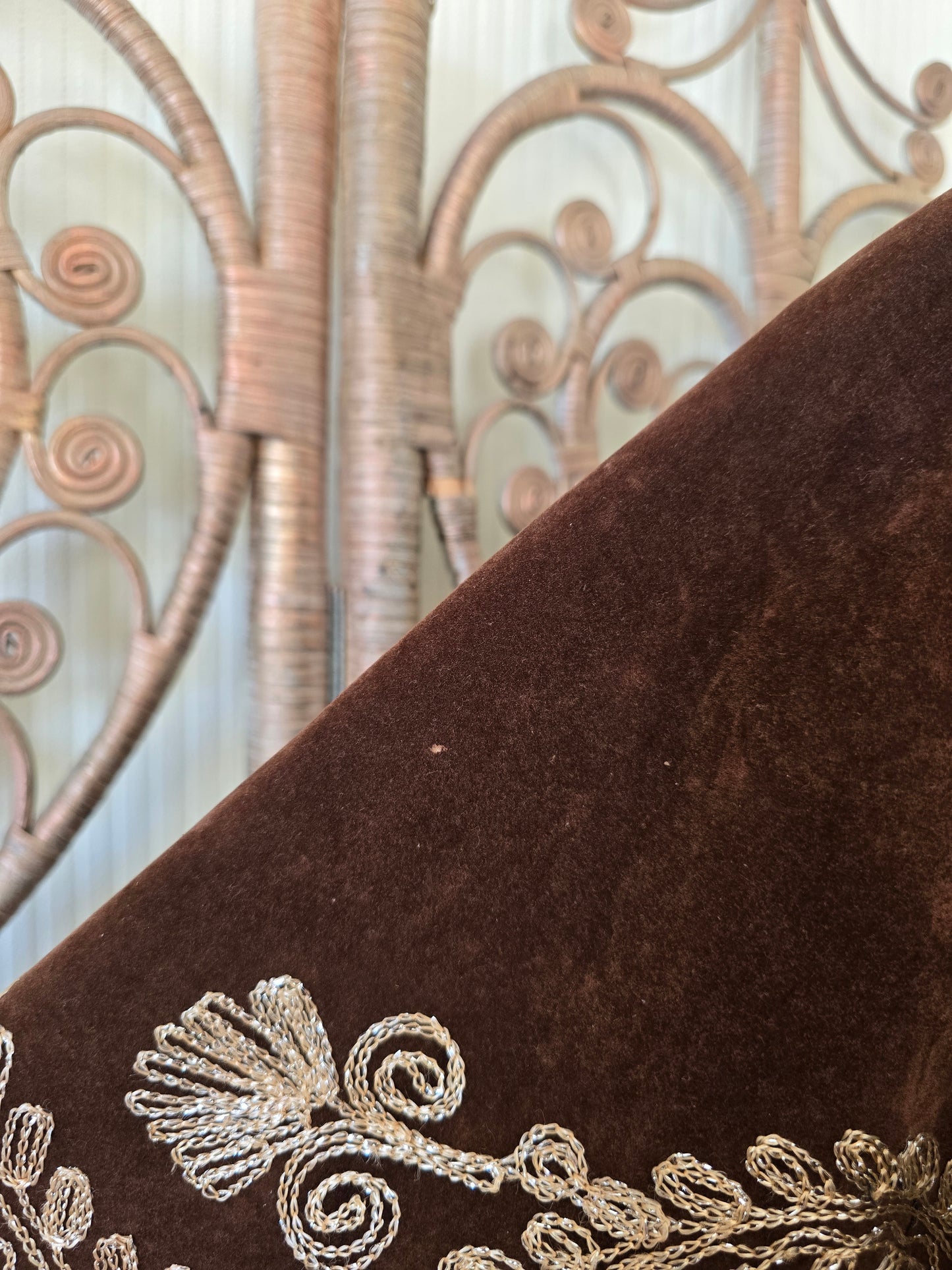 Vintage velvet cape poncho