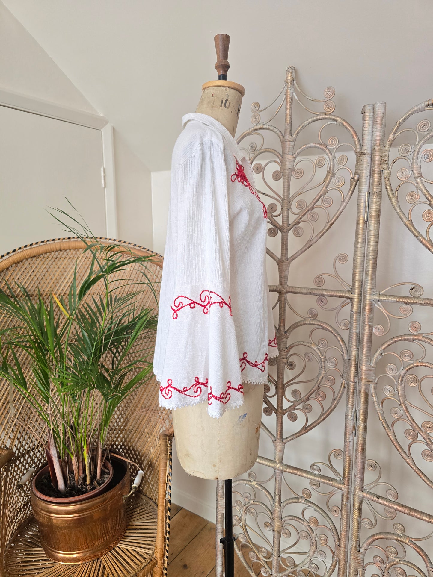 Vintage cheesecloth cotton blouse