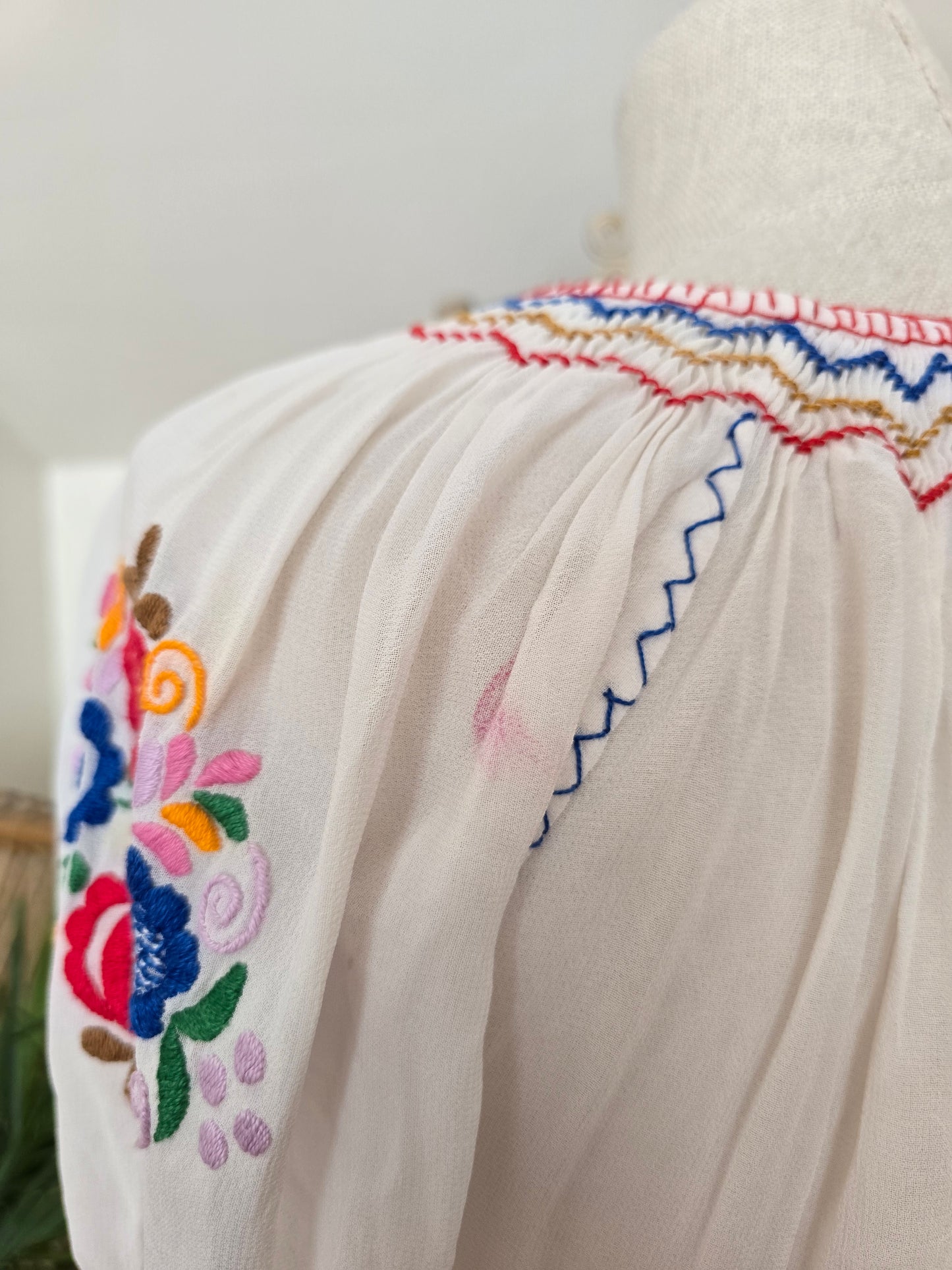 Vintage Hungarian embroidered blouse