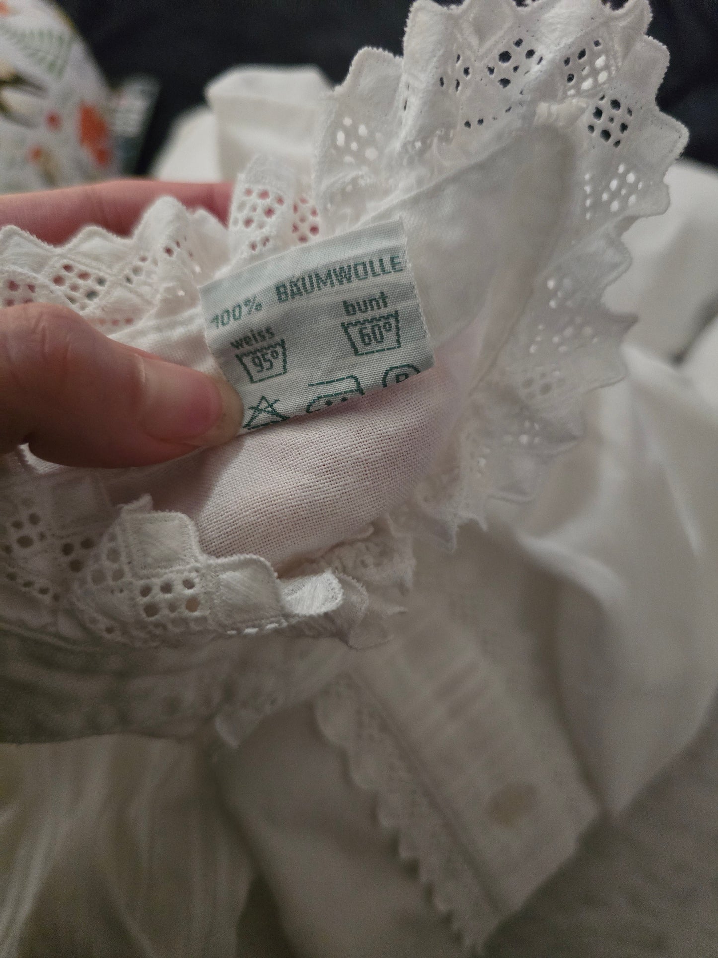 Vintage lace pie collar blouse