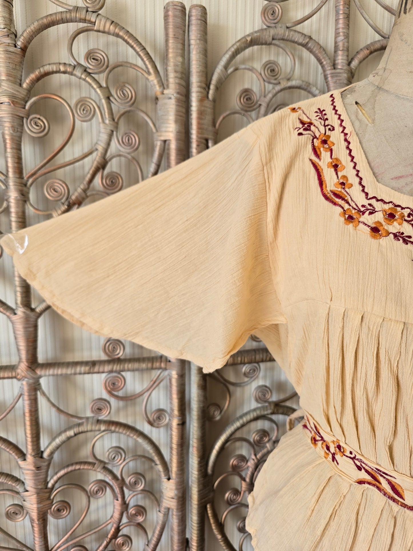 Vintage style embroidered blouse