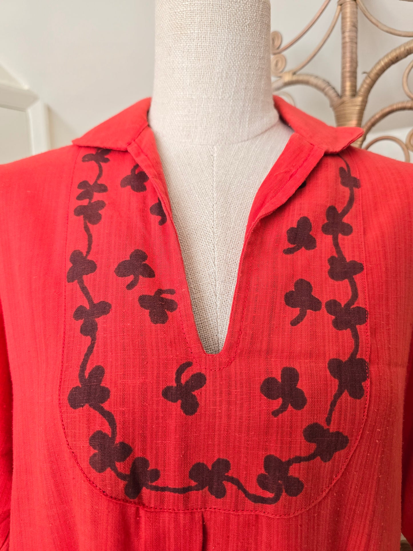 Vintage Kate Beaver 70s balloon sleeves dress