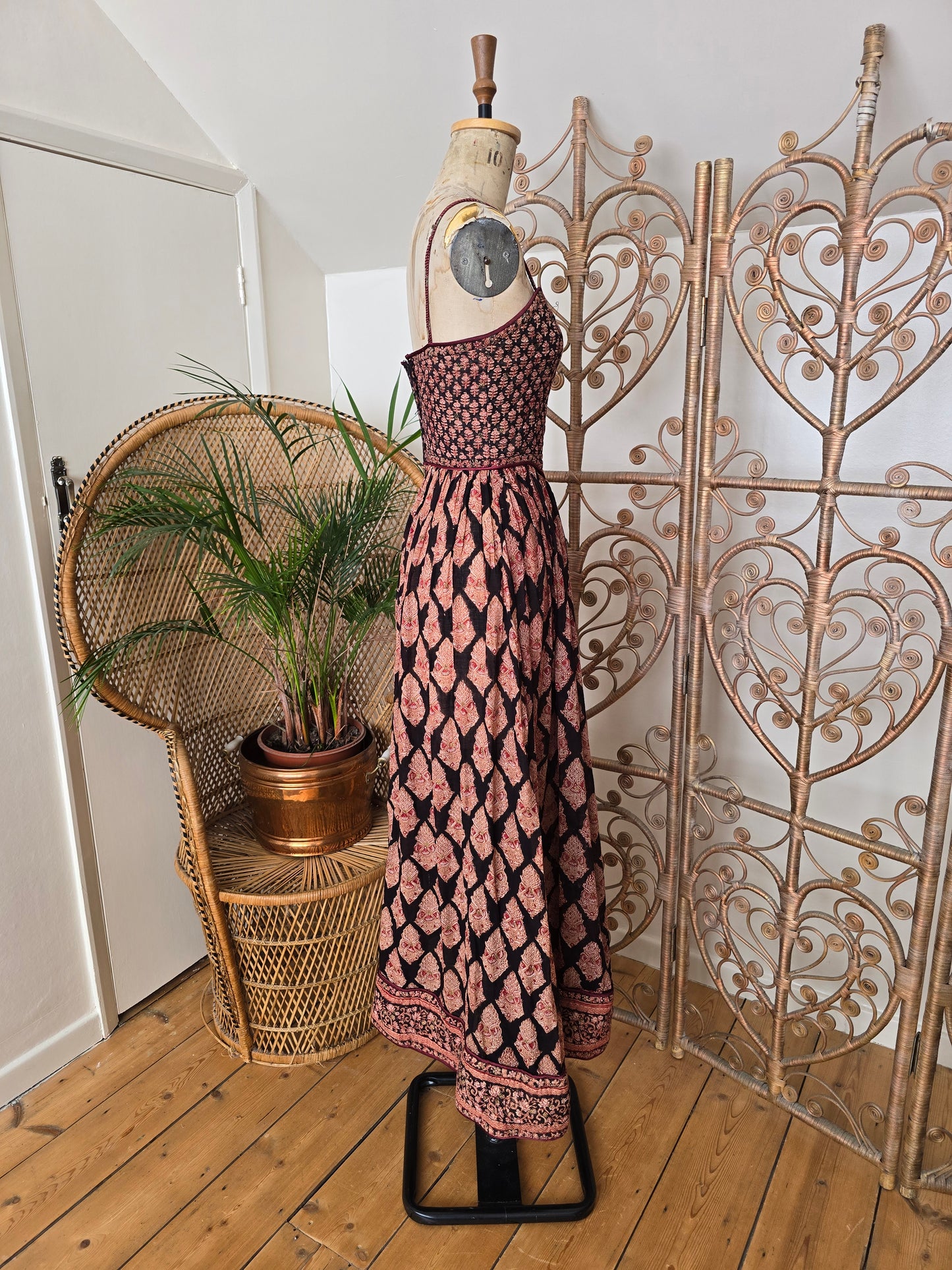 Vintage Anokhi indian 70s maxi dress