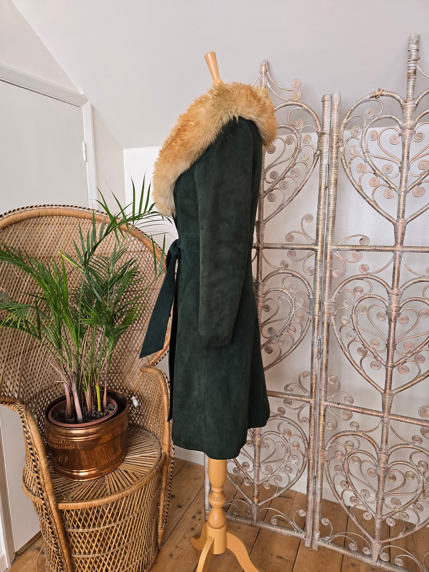 Vintage suede Sheepskin coat