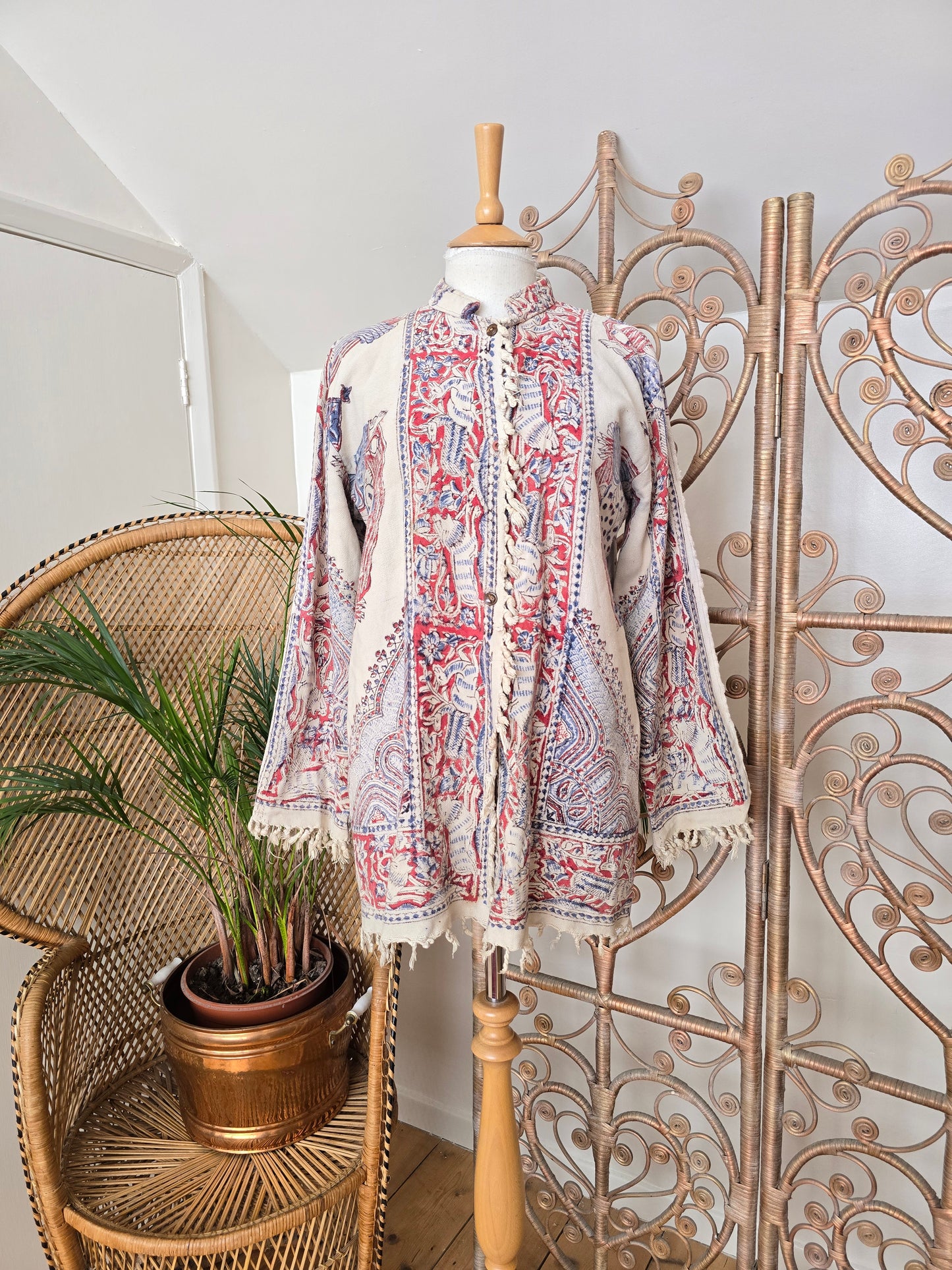 Vintage cotton ethnic tunic jacket