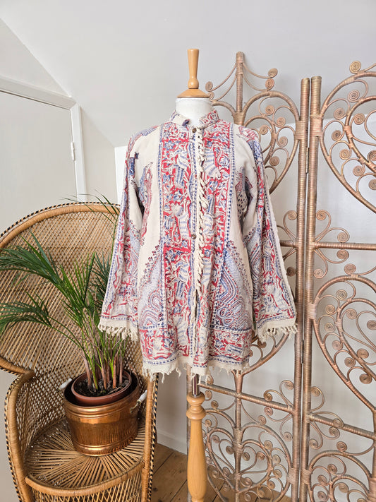Vintage cotton ethnic tunic jacket