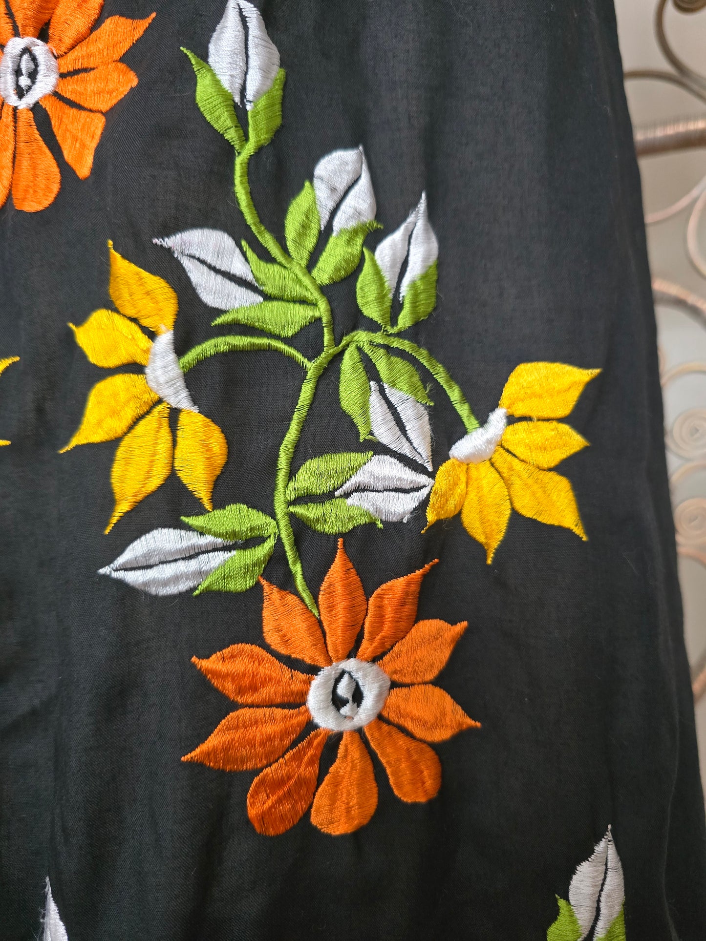 Vintage embroidered kaftan dress
