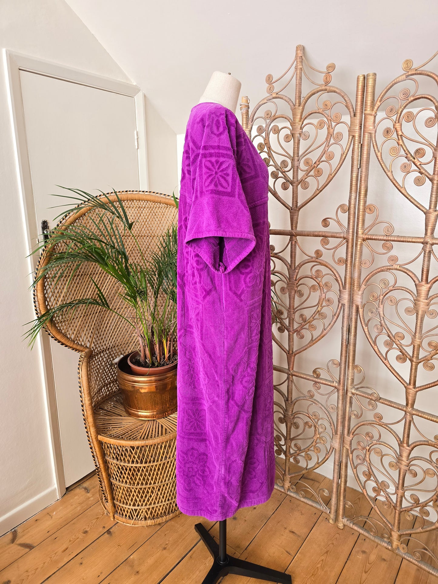 Vintage towelling kaftan dress