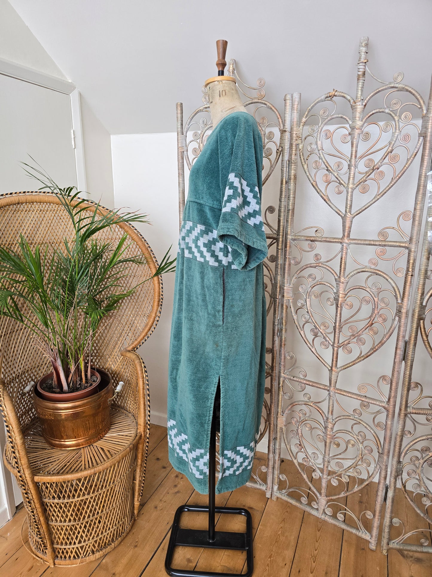 Vintage towelling kaftan dress