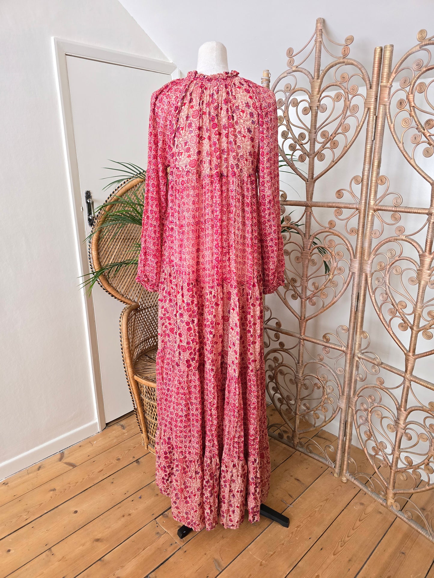 Vintage phool Indian cotton maxi dress