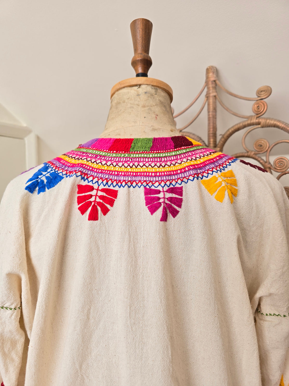 Vintage embroidered kaftan blouse