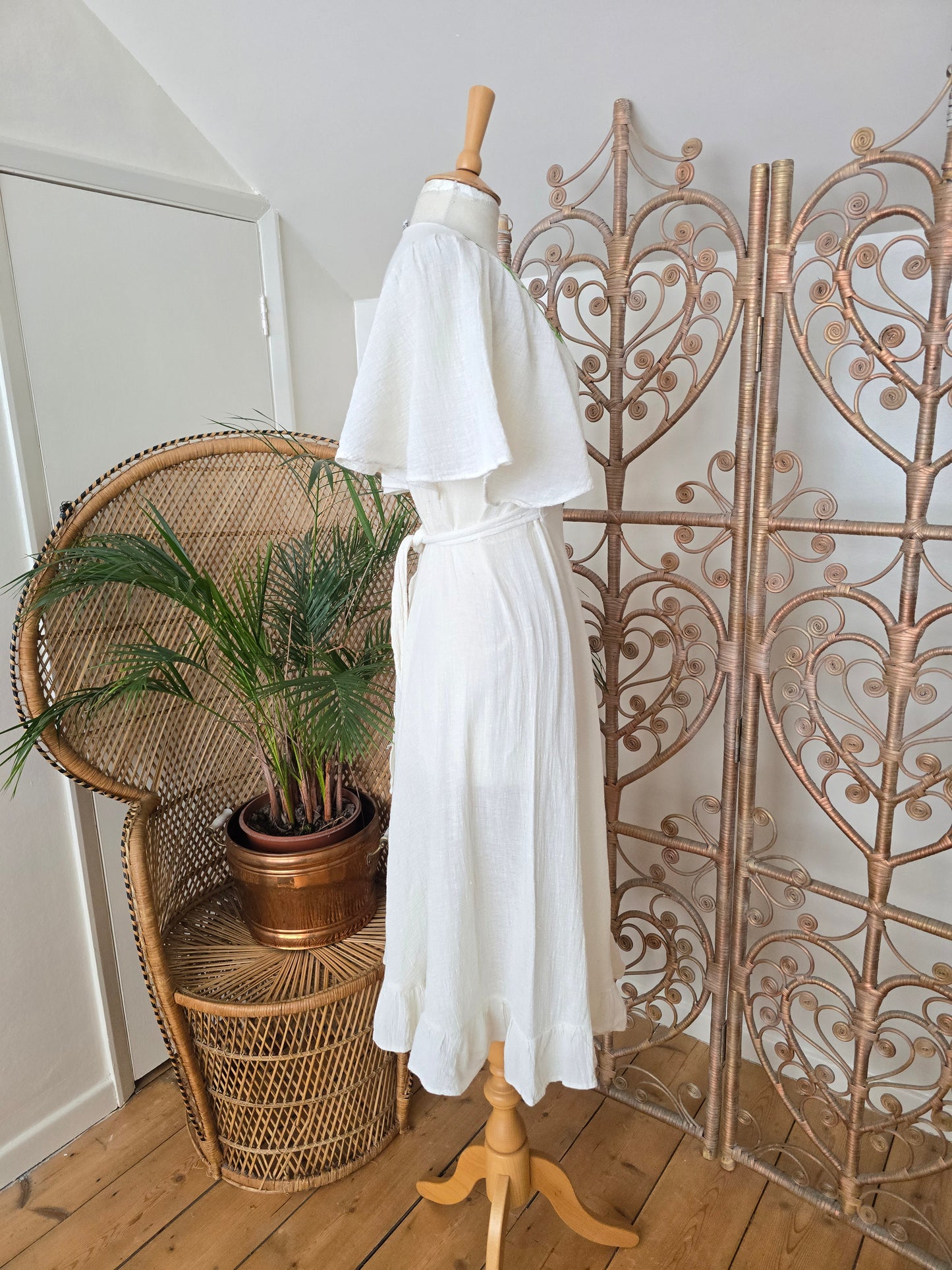 Vintage embroidered cheesecloth dress