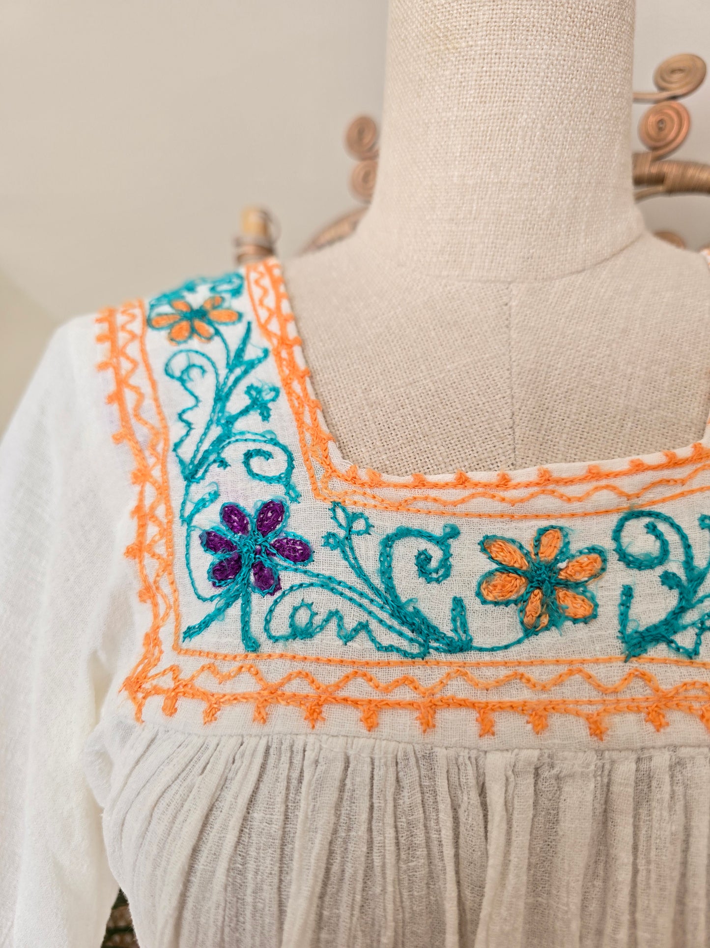 Vintage cheesecloth cotton blouse