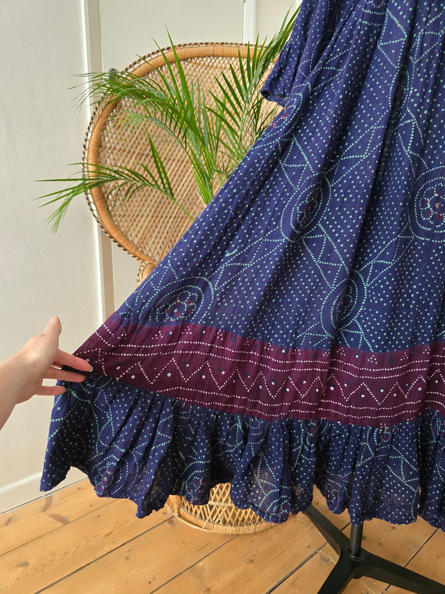 Vintage angel sleeves dress