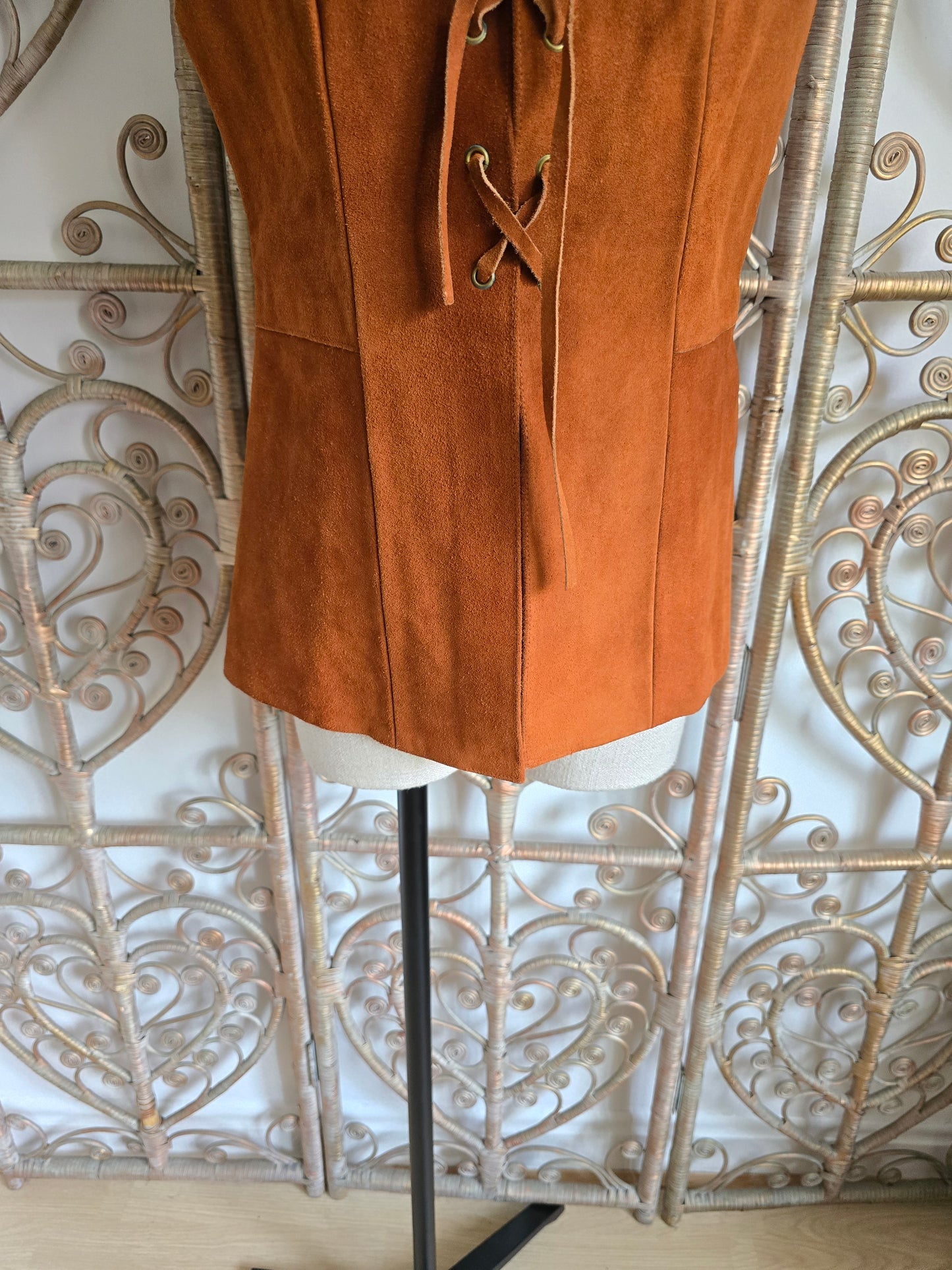 Vintage suede tunic waistcoat