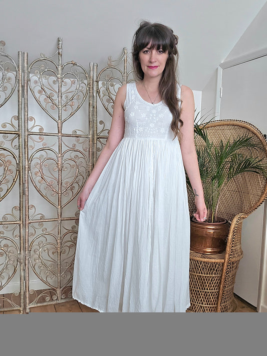 Vintage embroidered cotton dress