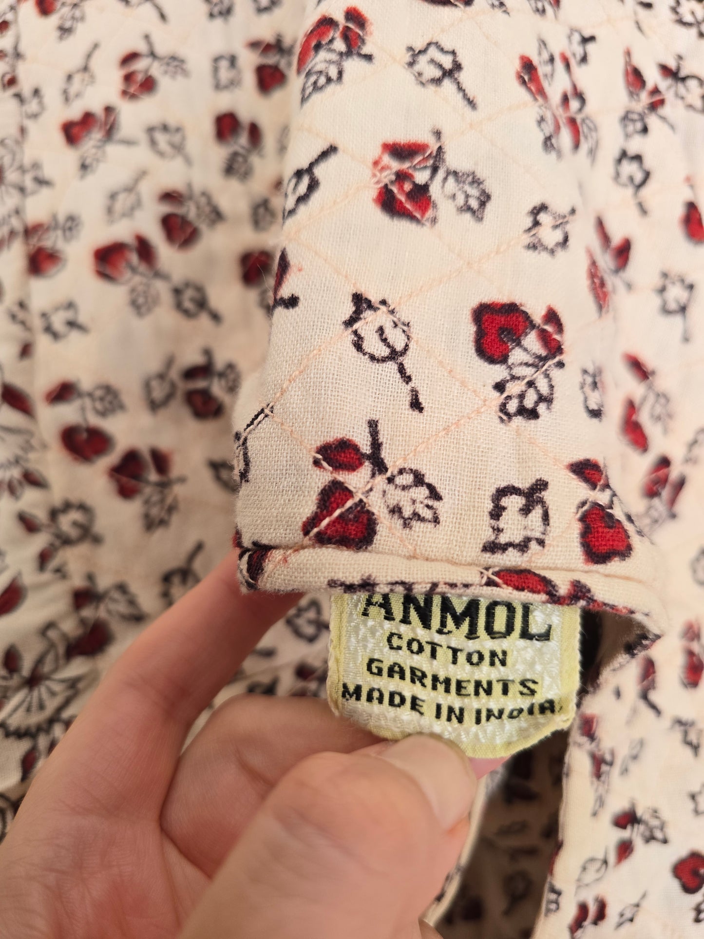 Vintage Anmol indian print 70s maxi dress