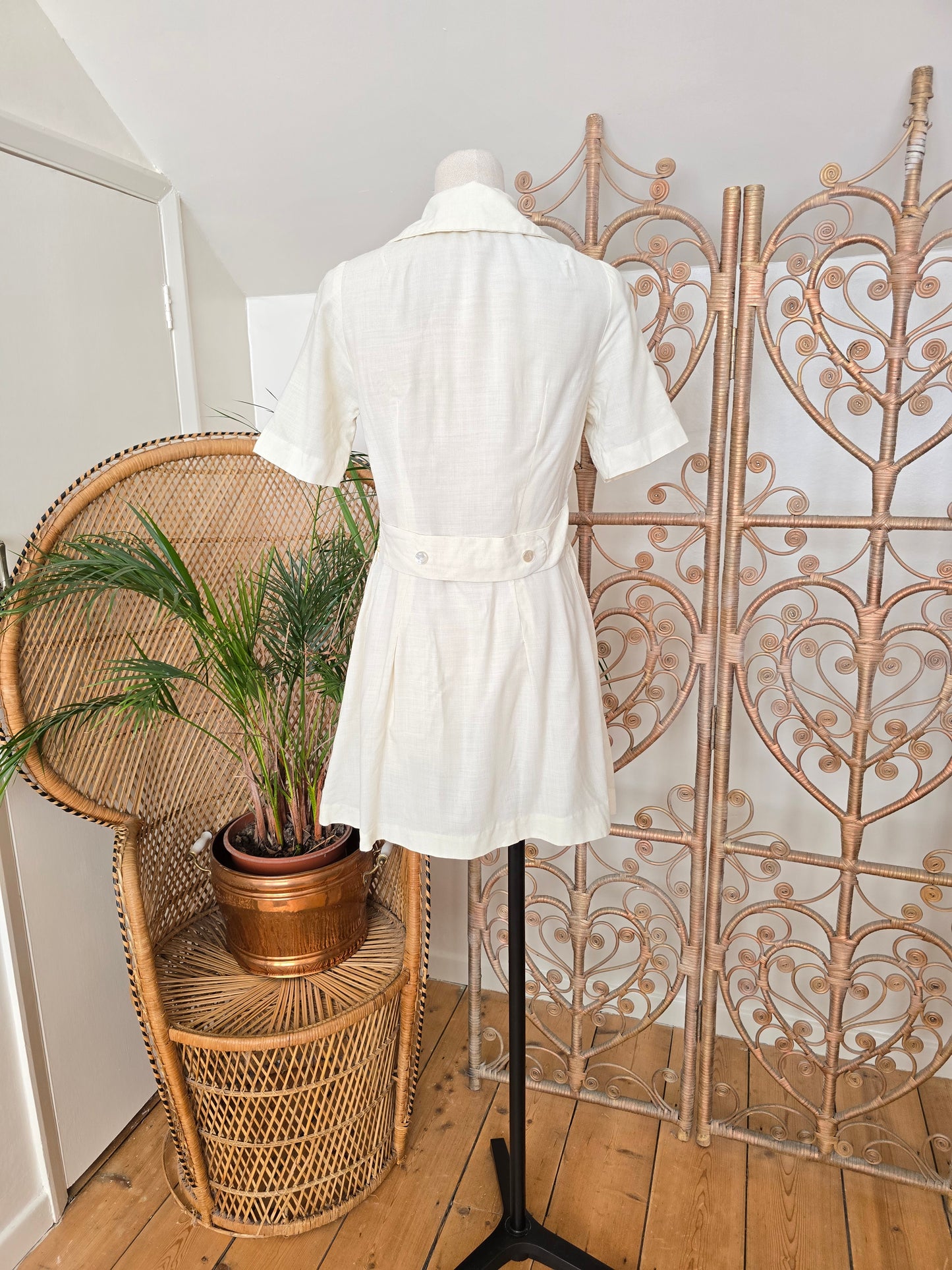 Vintage shirring 60s dress