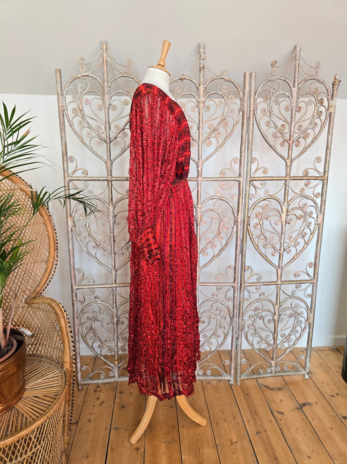 Vintage Raksha of Hindimp London silk Indian dress