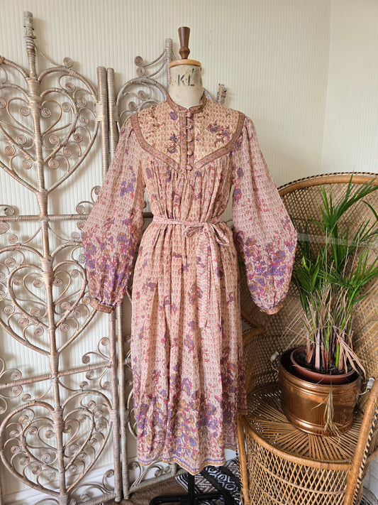 Vintage Ritu kumar for Roshafi silk Indian dress