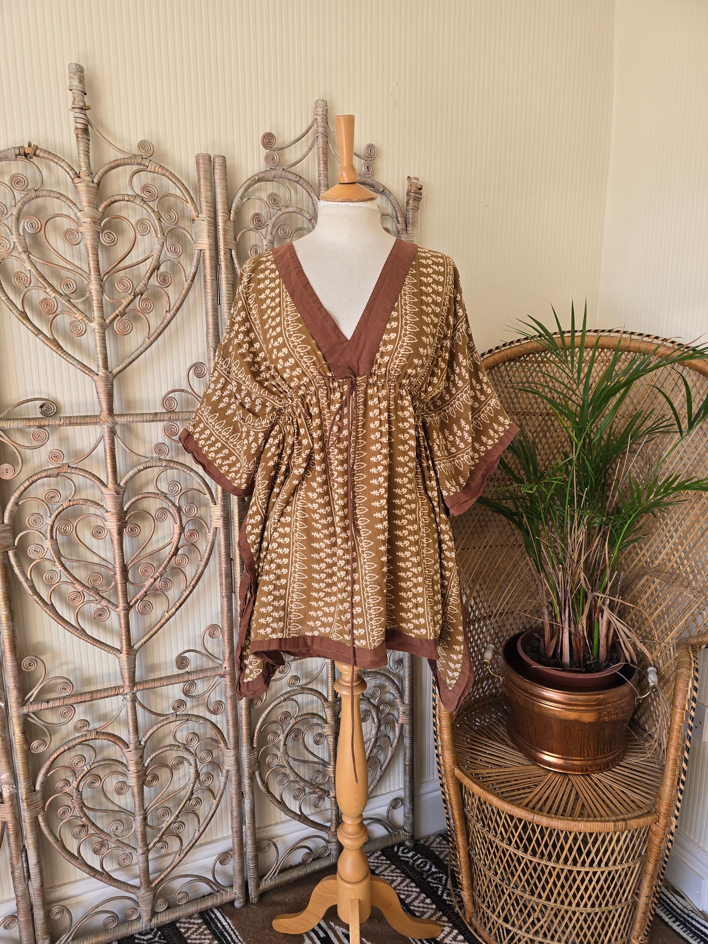 Vintage style cotton tunic dress