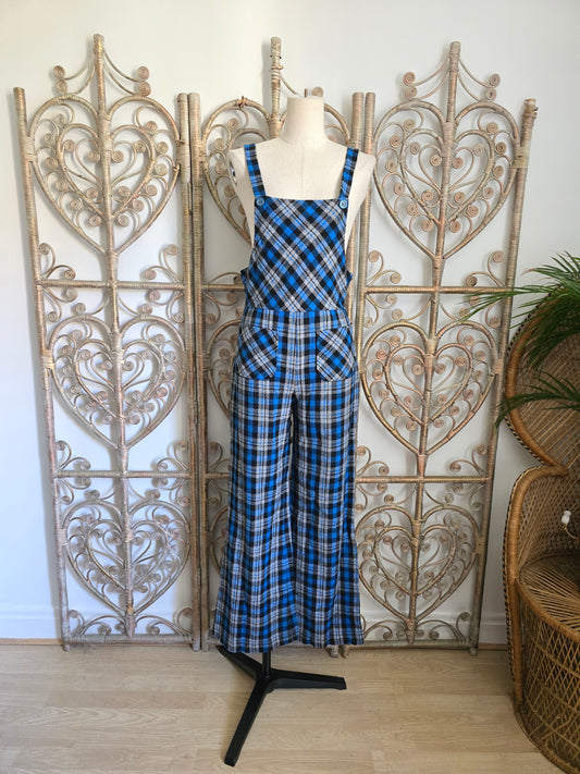 Vintage check jumpsuit XS