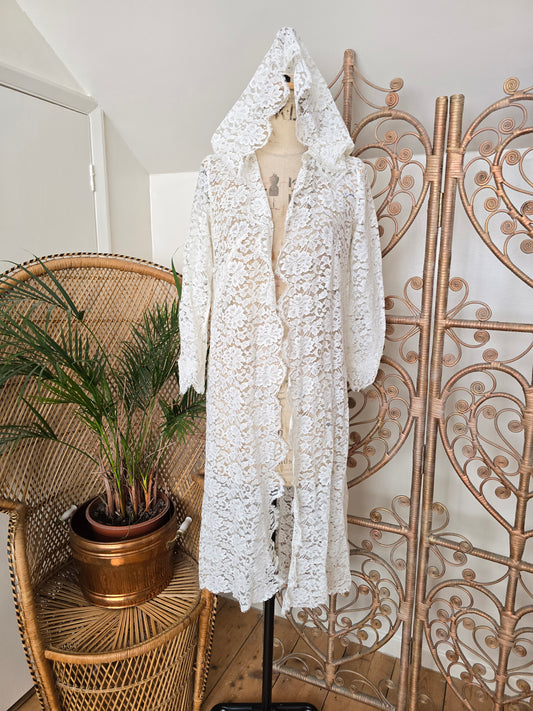 Vintage hooded lace jacket