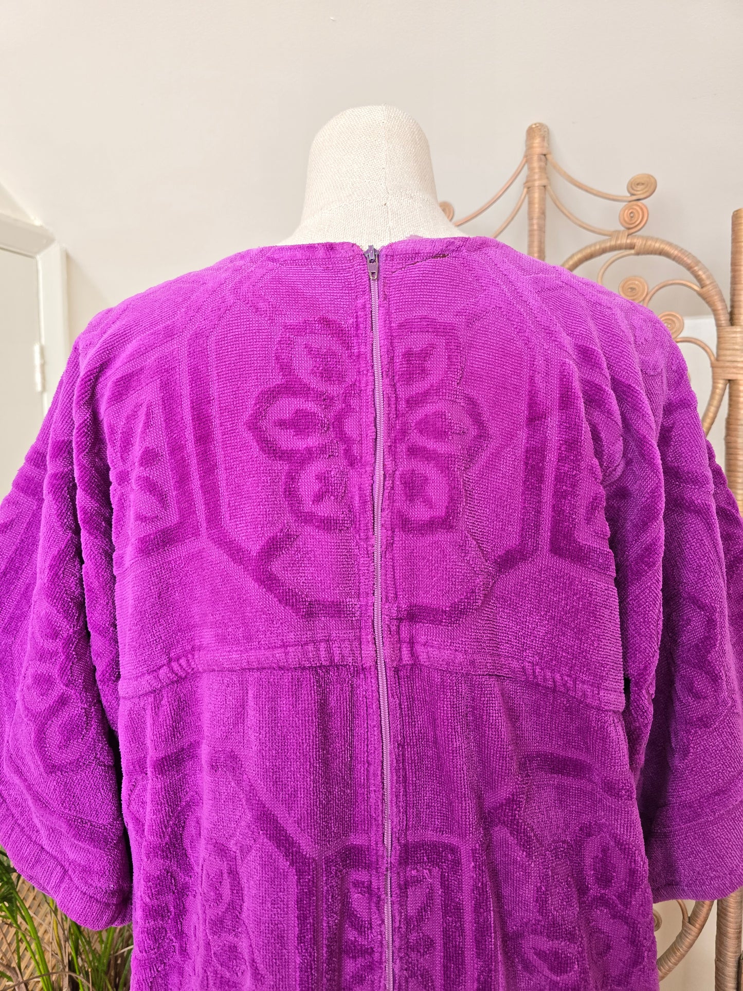 Vintage towelling kaftan dress