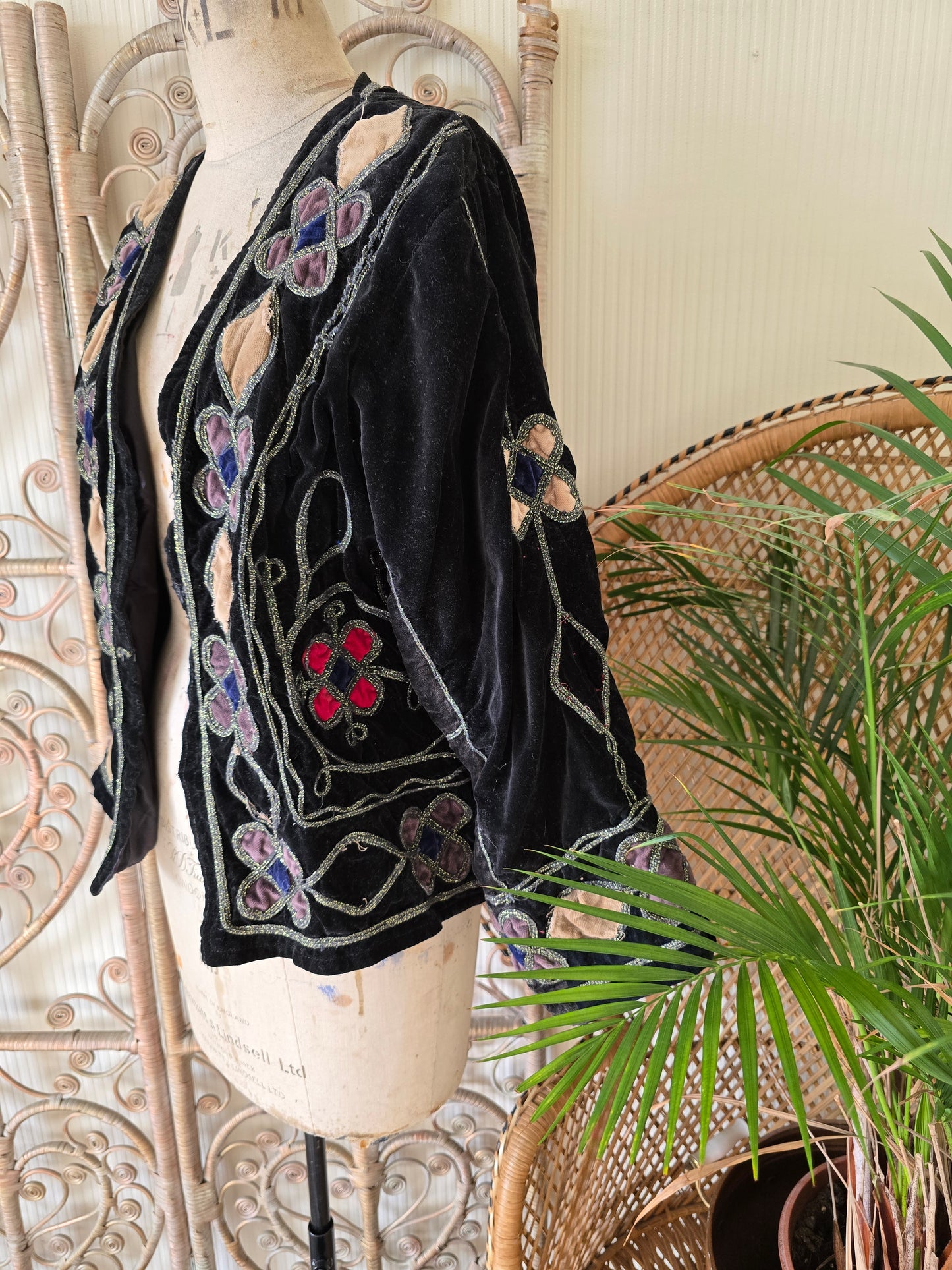 Vintage black velvet jacket