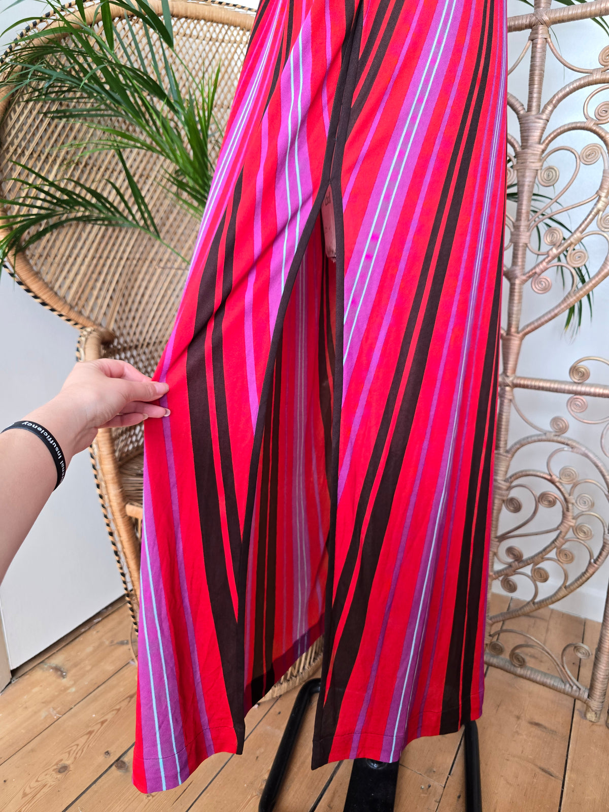 Vintage stripe kaftan dress