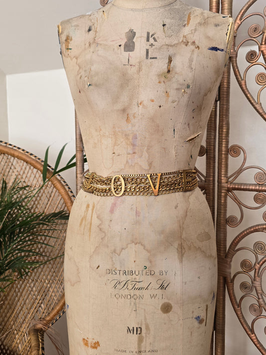 Vintage love chain belt