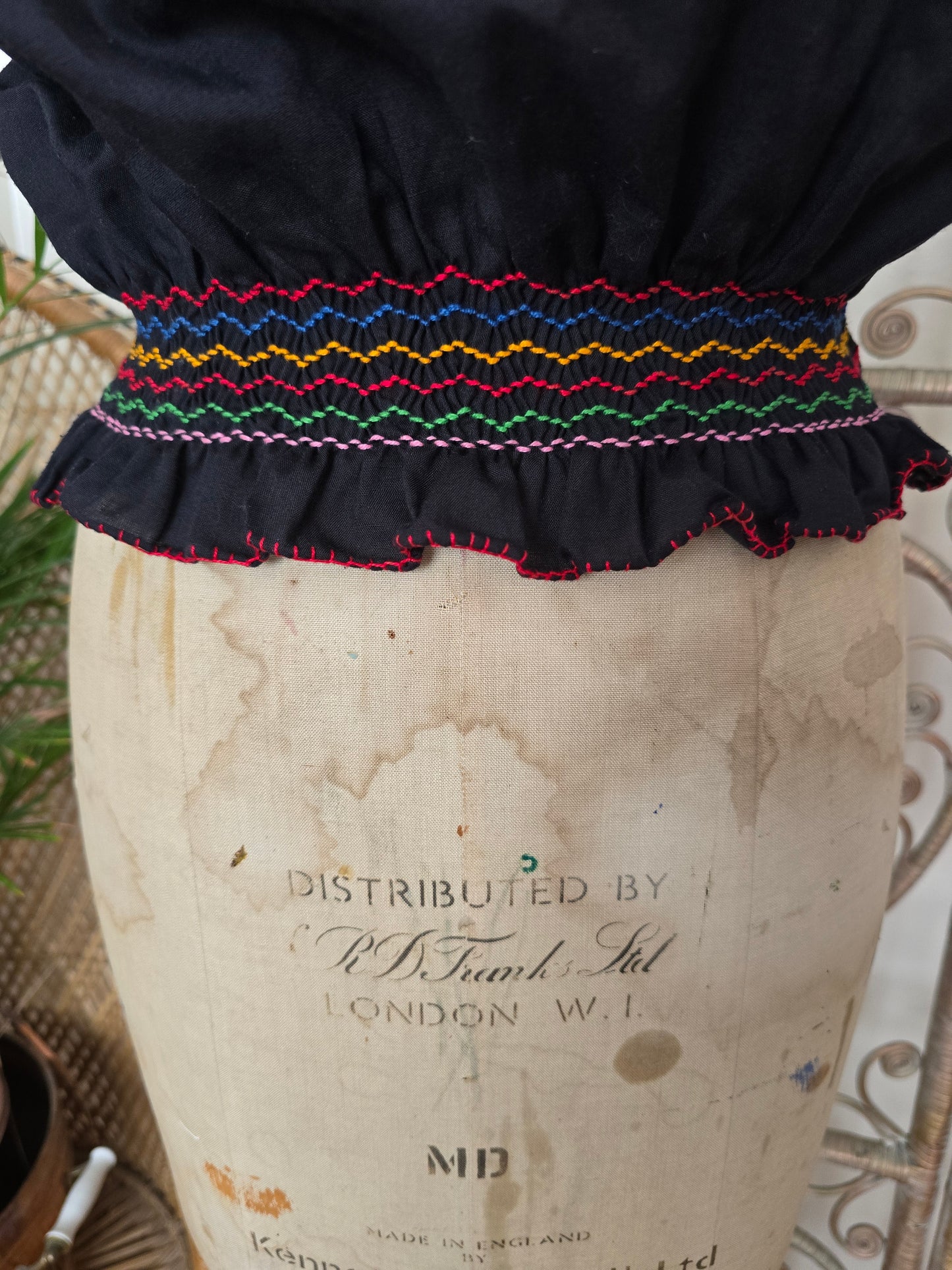 Vintage Hungarian embroidered blouse
