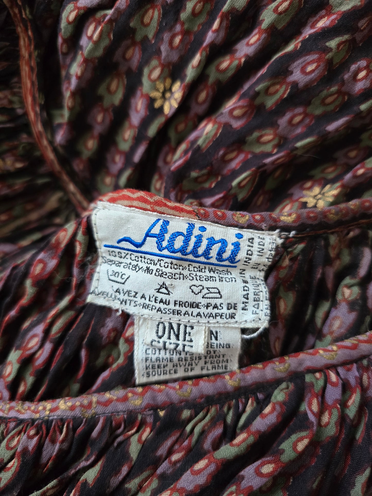 Vintage Adini Indian dress