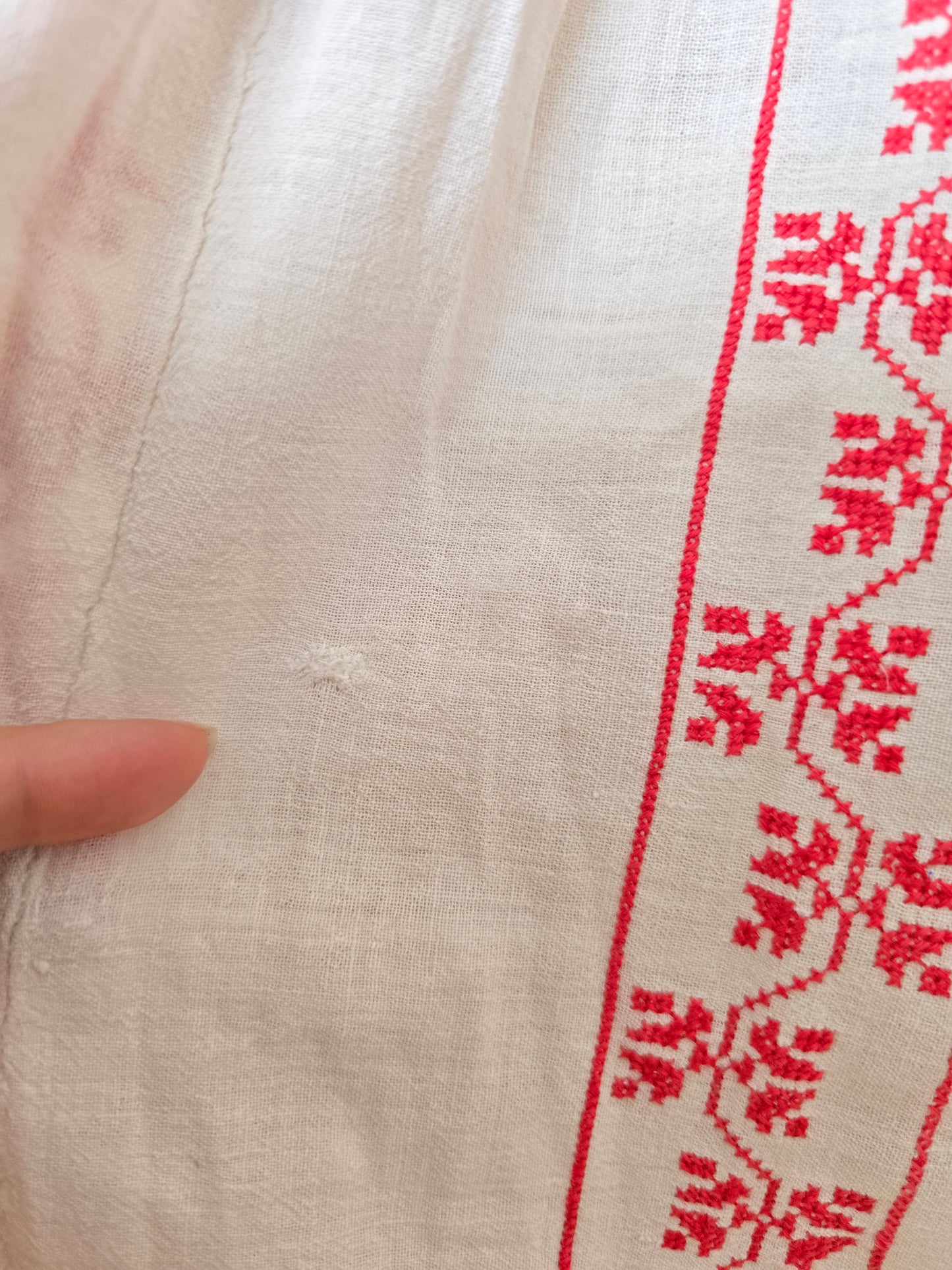 Vintage cotton Romanian blouse