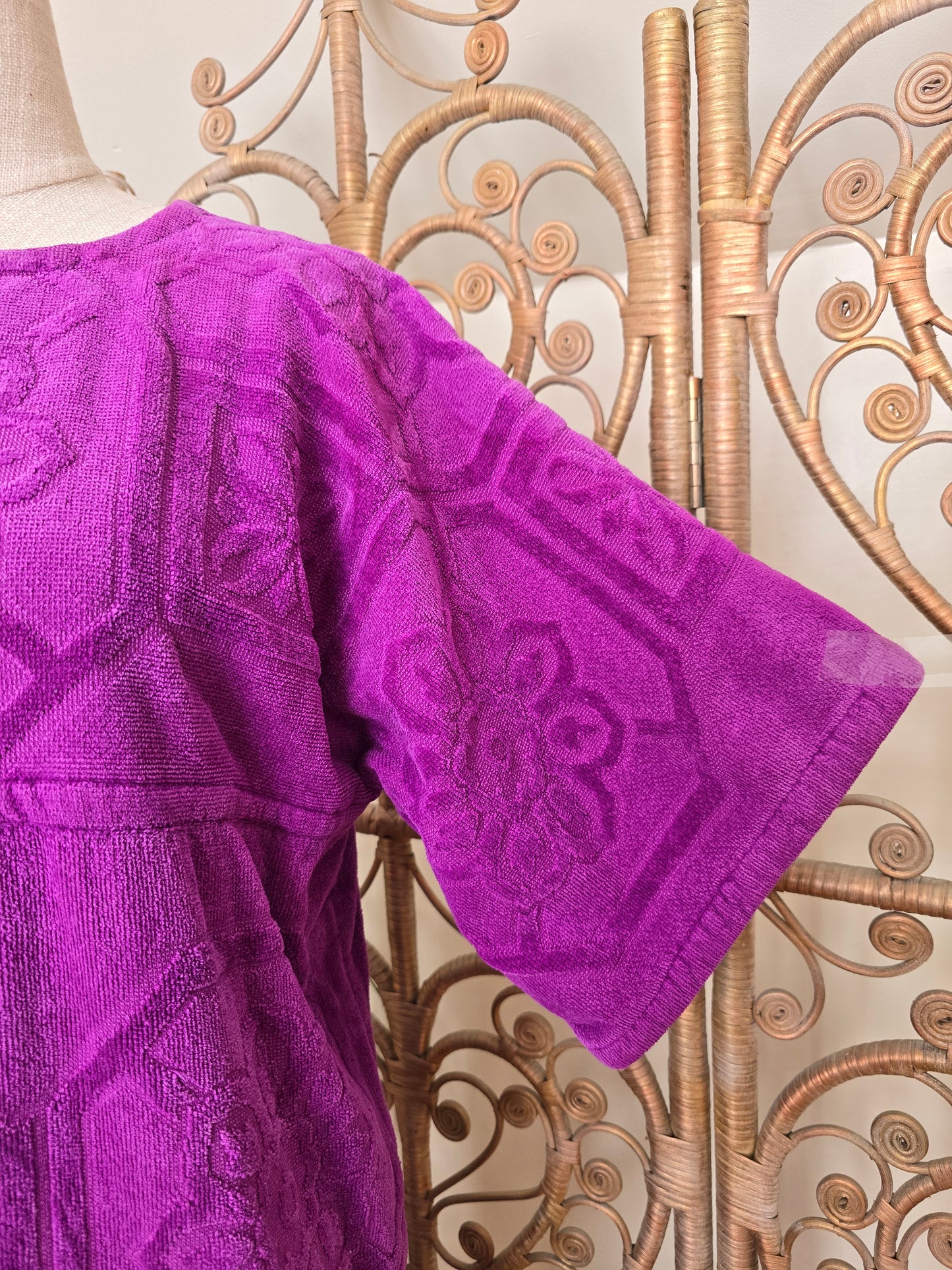 Vintage towelling kaftan dress