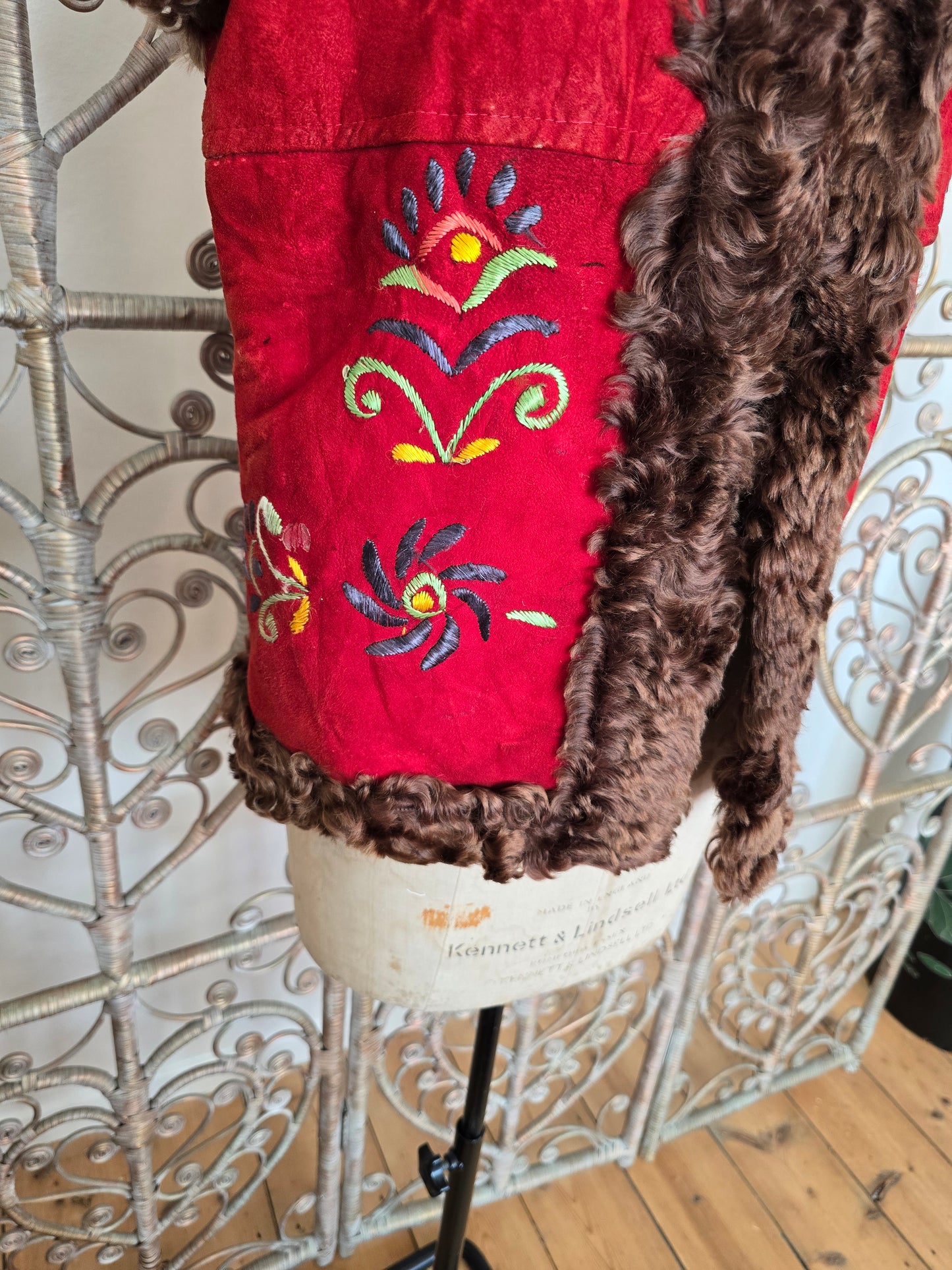 Vintage embroidered afghan waistcoat